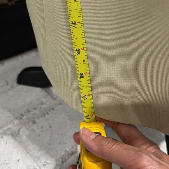 AVEC LES FILLES Women Trench Coat Long Maxi Khaki Tan Green Large Belted - Picture 5 of 16